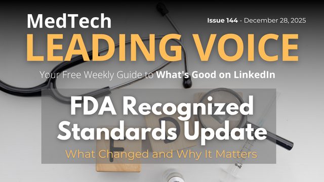 FDA Updates Recognized Standards Database — Plus MLV 2025 Year in Review